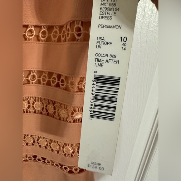 Antonio Melani Estelle Dress Size 10 Persimmon Sleeveless Sheath - Picture 6 of 9